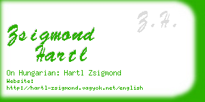 zsigmond hartl business card